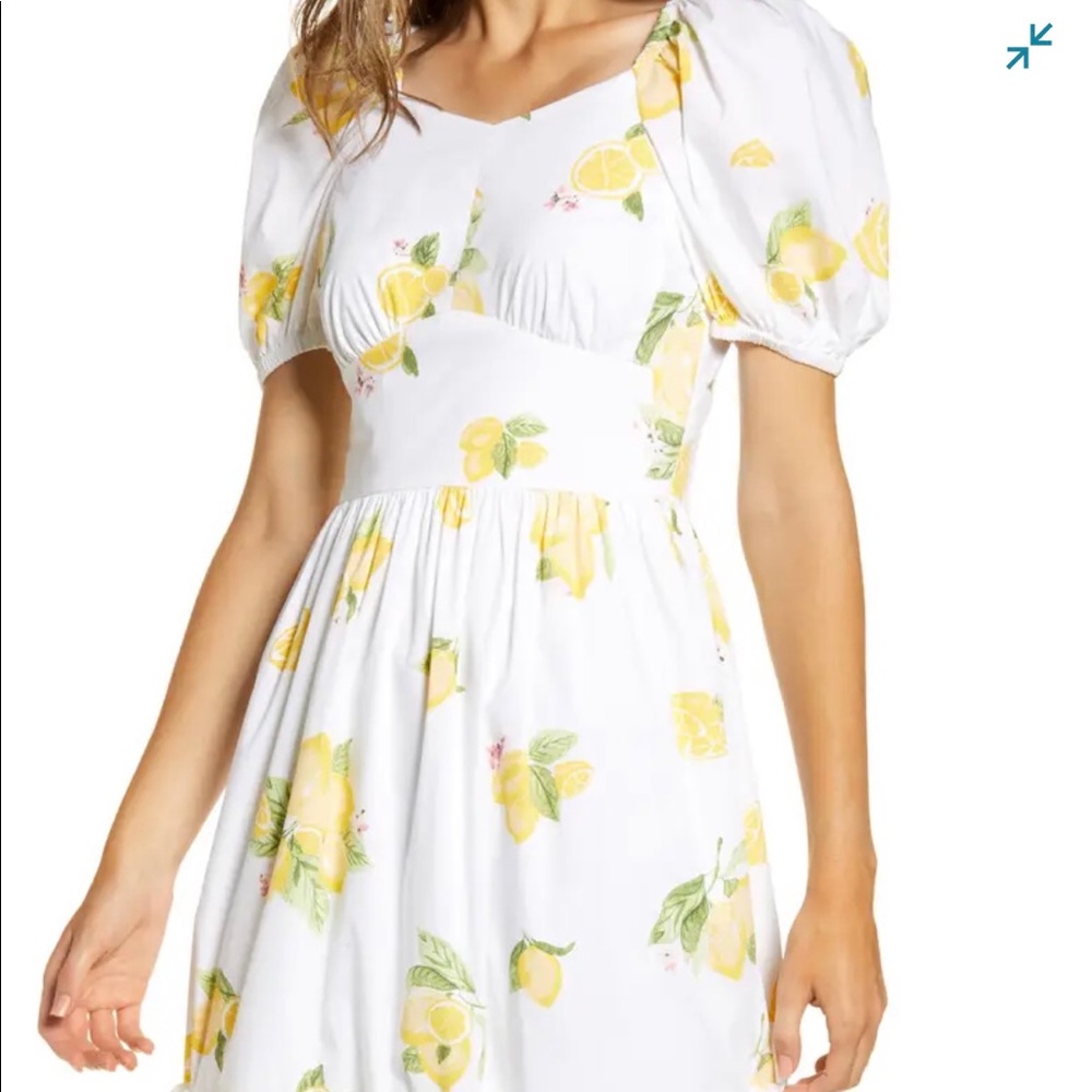 Rachel Parcell Puff Sleeve Lemon Dress